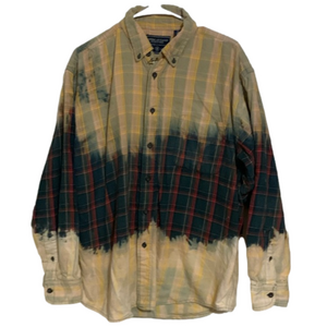 American Eagle outfitters upcycled bleach Ombre men’s button down size large